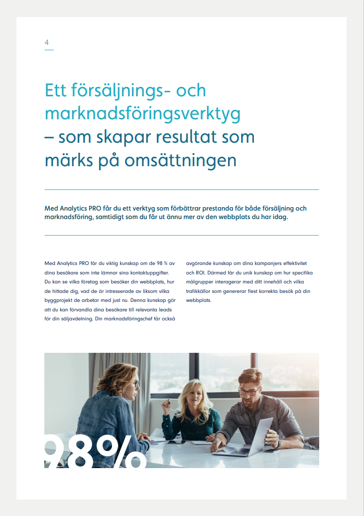 AnalyticsPRO-produktblad