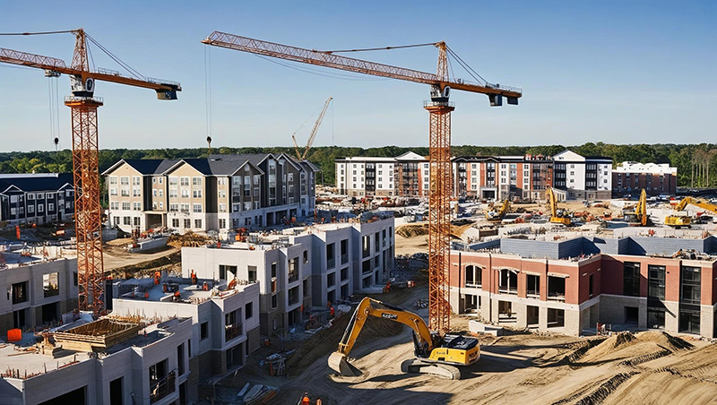 AI-genererad bild av byggprojekt